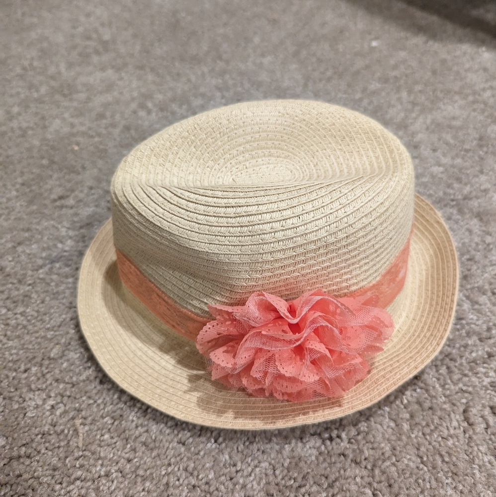 Girls Fedora with Pink Lace  Band, Toby NYC
